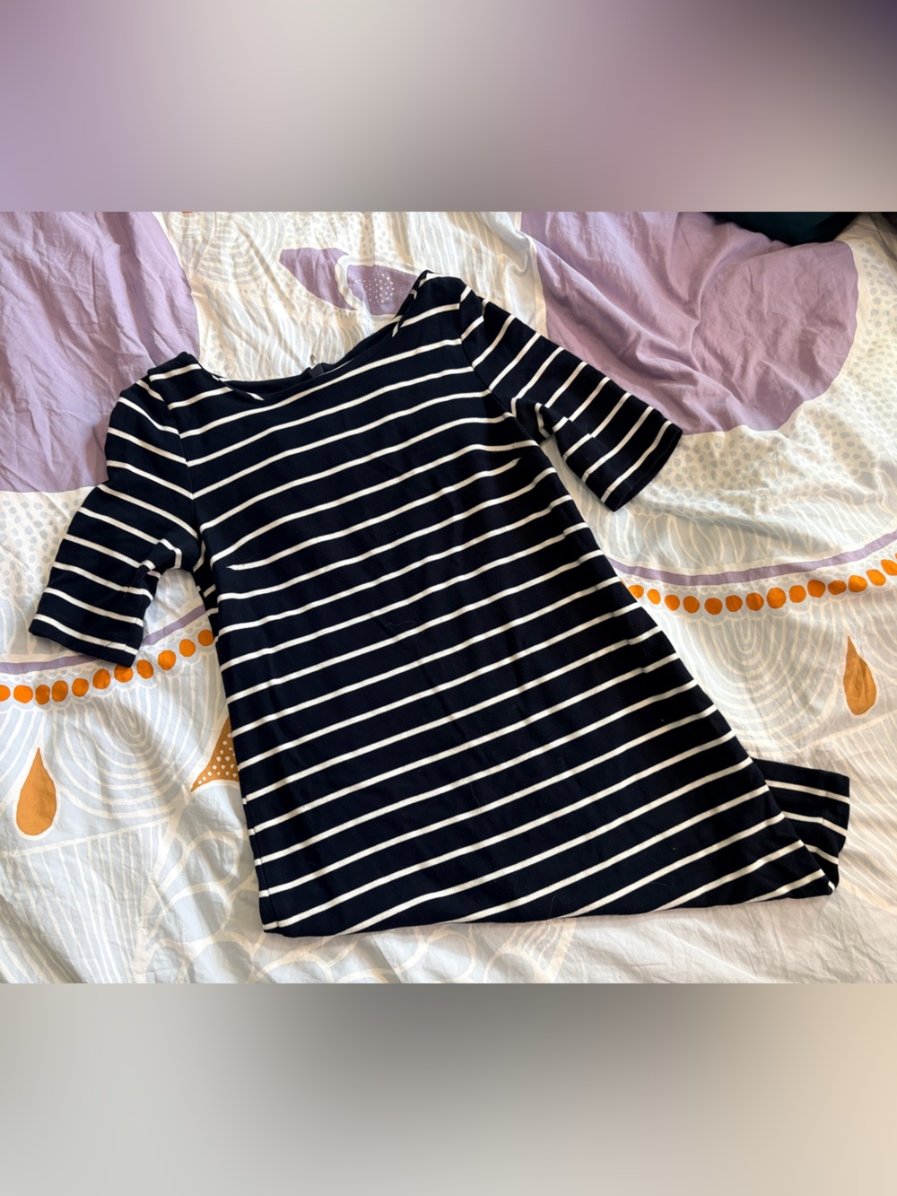 Banana Republic Black and White Striped Dress